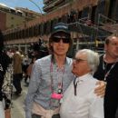 L'Wren Scott and Mick Jagger on the grid ahead of the Monaco F1 race, May 16, 2010 in Monte Carlo, Monaco - 407 x 612