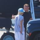 Lady Gaga – Boarding a private jet in Los Angeles