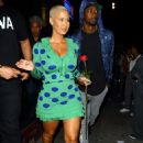 Amber Rose and Terrence Ross on the Set of Her TV Show on Hollywood Boulevard in Hollywood, California - June 9, 2016 - 454 x 662