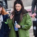 Michelle Keegan – Arriving for Brassic filming in Blackpool - 454 x 805