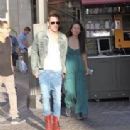 Jonathan Rhys Meyers and girlfriend Mara Lane shopping at the Grove