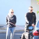 Robin Wright – With her husband Clement Giraudet take their dogs out in Brentwood