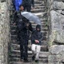 Mick Jagger, L'Wren Scott and his Lucas visiting Machu Pichu, Peru - 454 x 545