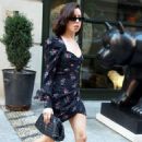 Aubrey Plaza – In a floral dress arriving at NBC’s Today in New York