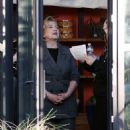 Kim Kardashian – With Hillary and Chelsea Clinton film a segment for ‘Gutsy Women’ in Canoga Park - 454 x 605