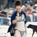 Alex Scott – With Jess Glynne in a bikinis in Tulum - 454 x 605