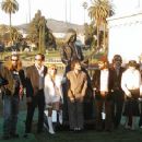 Linda ramone and Friends at Johnny Ramone's Statue - 320 x 240