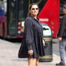 Kelly Brook – In a short dress as she exits Heart radio in London - 454 x 720