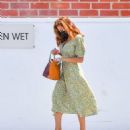 Eva Mendes – In a floral dress as she steps out in Beverly Hills - 454 x 524