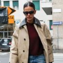Bruna Marquezine – In Milan during Fashion Week sporting a Bottega Veneta coat and bag - 454 x 681