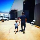 Gad Elmaleh strolling with his son Raphaël - 2018