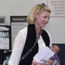 Katherine Heigl catching a flight with her daughter, Adalaide, in Burbank, California (June 29)
