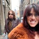 Ace Frehley and his girlfriend Lara touring NYC 01/03/2024