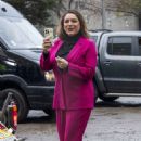 Kelly Brook – With Big Narstie on set for a SlimFast advert in Central London