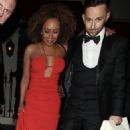Mel B – Leaving Victoria Beckham’s 50th birthday party at Oswald’s in London