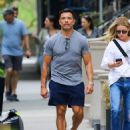 Kelly Ripa – With Mark Consuelos seen running errands in New York - 454 x 588