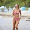 Kourtney Kellar – Posing in a bikini at the beach during Miami swimweek - 454 x 580