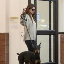 Kendall Jenner – Steps out with her Dobermann
