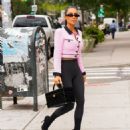 Kim Kardashian – Rocks in pink in New York