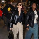 Hailey Bieber – With Justine Skye at the Lakers game at the Crypto.com Arena in LA