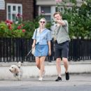 Saoirse Ronan – With Jack Lowden are seen riding bikes in East London