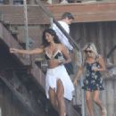 Pia Loyola Whitesell – With Patrick Whitesell partying at Malibu beach - 454 x 519