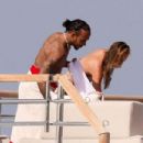 GAME, SET & MATCH Lewis Hamilton takes yacht trip with 20-year-old tennis ace and Mexican actress days after partying with Shakira - 454 x 302