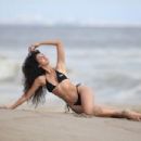 Nina Svet – Posing in a bikini at beach for 138 Water in Malibu - 454 x 303