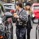 Lucy Hale – Fuels up with an iced coffee in Sherman Oaks