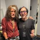 Peter Criss with Joe Perry in Atlantic City on July 23, 2022 - 454 x 604