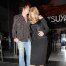 Musician Tracii Guns leaves Katsuya restaurant after having dinner in Hollywood - 438 x 594