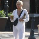 Yolanda Hadid – In white dress while out shopping at the Vitamin Barn in Malibu - 454 x 711