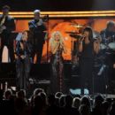 Florence Welch, Jennifer Hudson, Christina Aguilera, Martina McBride and Yolanda Adams attends The 53rd Annual Grammy Awards - 454 x 320