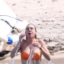 Chelsy Davy in Orange Bikini on holiday in Saint Tropez - 454 x 681