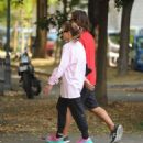 Allegra Versace – Walking with a mystery man at the Montanelli park in Milan - 454 x 543