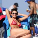 Sofia Jimenez in Red Bikini on the beach in Miami - 454 x 672