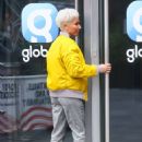 Dame Kelly Holmes – Wearing yellow bomber jacket and blond hair in London - 454 x 647