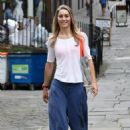 Amy Williams seen after a visit to BA1 Hair salon