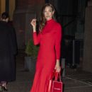 Karlie Kloss – Out in a red dress in New York