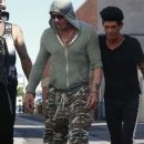 Mickey Rourke is spotted out for lunch at Cafe Roma in Beverly Hills, California on August 15, 2015