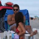 Sofia Jimenez in Red Bikini on the beach in Miami - 454 x 640