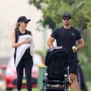Jennifer Hawkins – Seen with Jake Wall and their two children Frankie and Hendrix in Sydney - 454 x 569