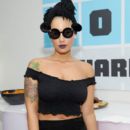 Amber Rose Taping Hip Hop Squares Remix in Los Angeles, California - April 12, 2012 - 393 x 594