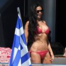 Demi Moore &#8211; Seen at yacht off the coast of Greece