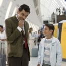 Rowan Atkinson as Mr. Bean and Max Baldry as Stepan in Universal Pictures&#39; Mr. Bean&#39;s Holiday - 2007.