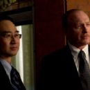 Gedde Watanabe as Agent Nakamura with Mark Rolston as Agent Wilson on the scene of Not Forgotten.