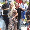 Tori Spelling Hangs with Jay Leno at the Concourse D’Elegance in Beverly Hills