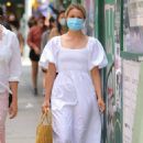 Dianna Agron – seen in white cotton dress in Soho in New York City