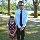 Olivia Steele-Falconer & David Lewis on set of 