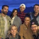 Ericka Hunter and Aaron Tveit with friends